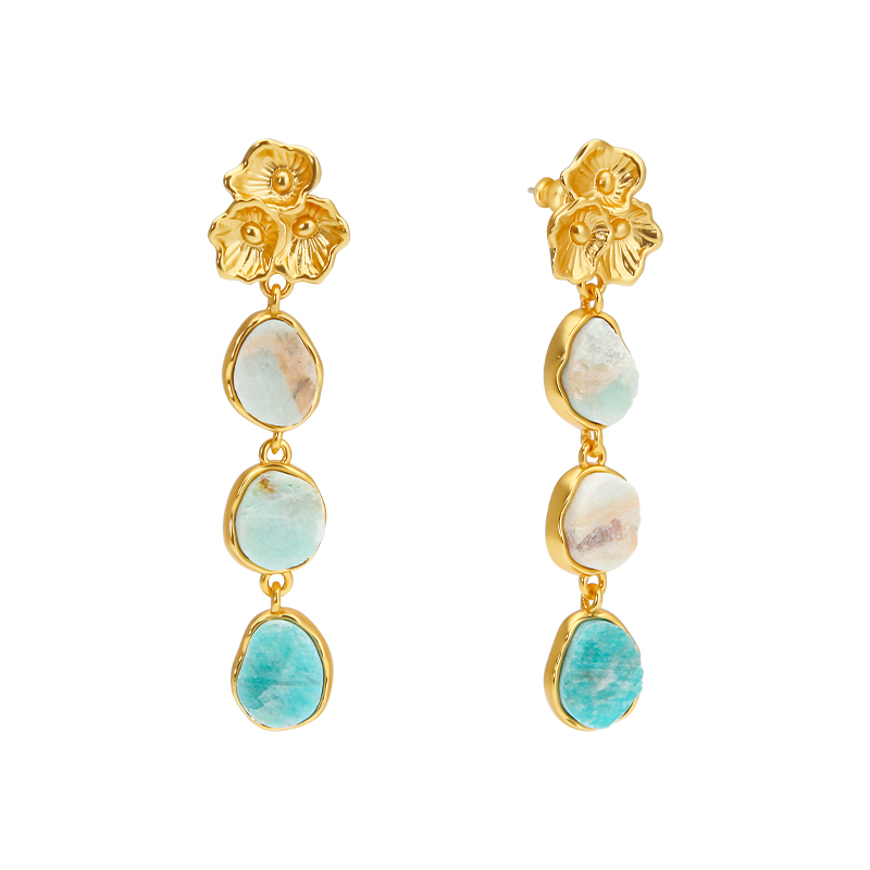 Women'S Fashion Website - IVOG Groene Halfedelsteen Hanger Oorbellen Voor