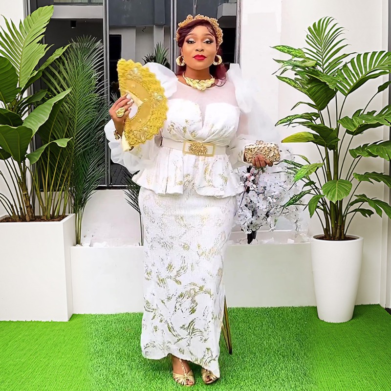 Women Fashion Gown - 2025 Nieuwe Vrouwen Afrikaanse Feestjurk Dashiki