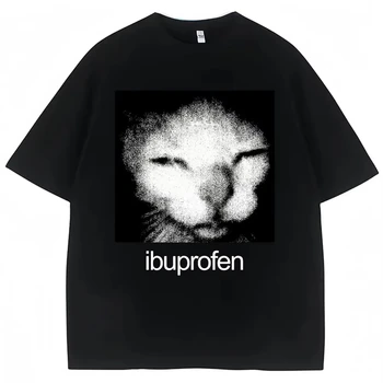 Women'S Fashion Graphic Tees - 2026 Vintage Grappige Ibuprofen Kat Meme