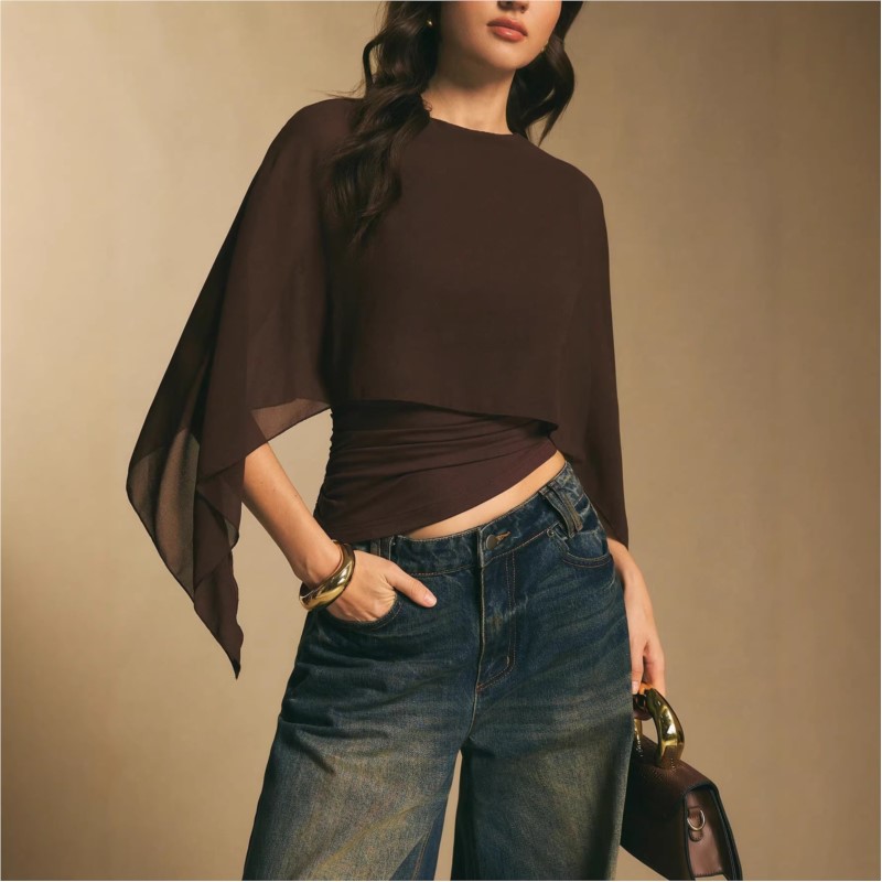 Women'S Fashion Trends Spring 2026 - Casual mode onregelmatig T-shirt 2026 ronde