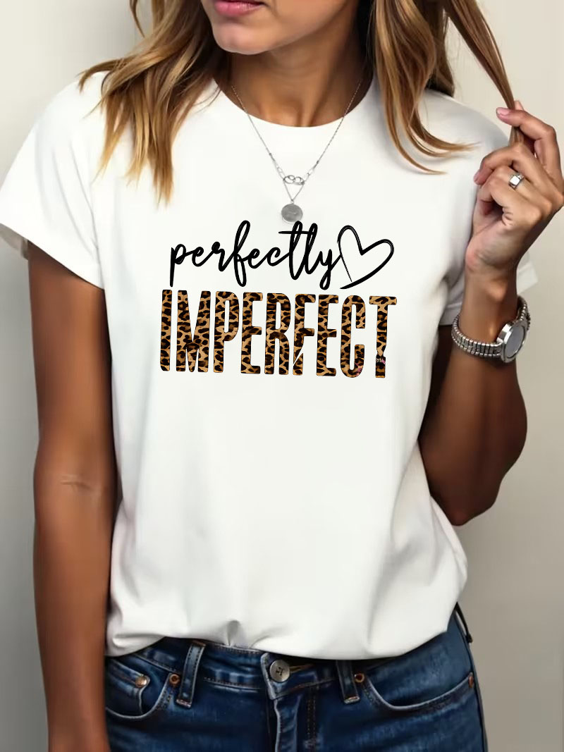 Women Fashion Quotes - Grafisch perfect imperfect liefdeshart T-shirt Inspirerend
