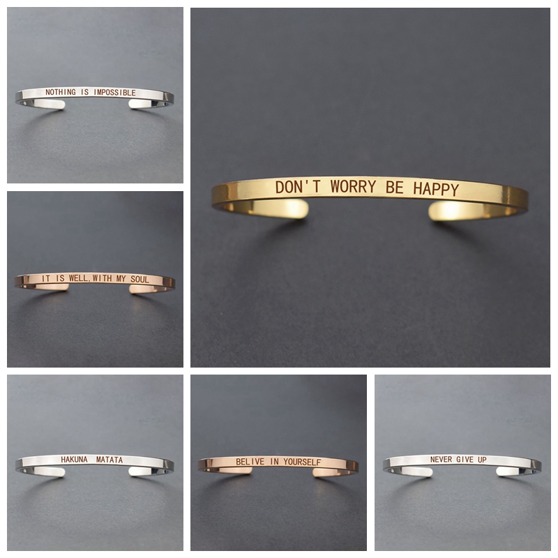 Women Fashion Quotes - Inspirational Quotes Manchet Armband 