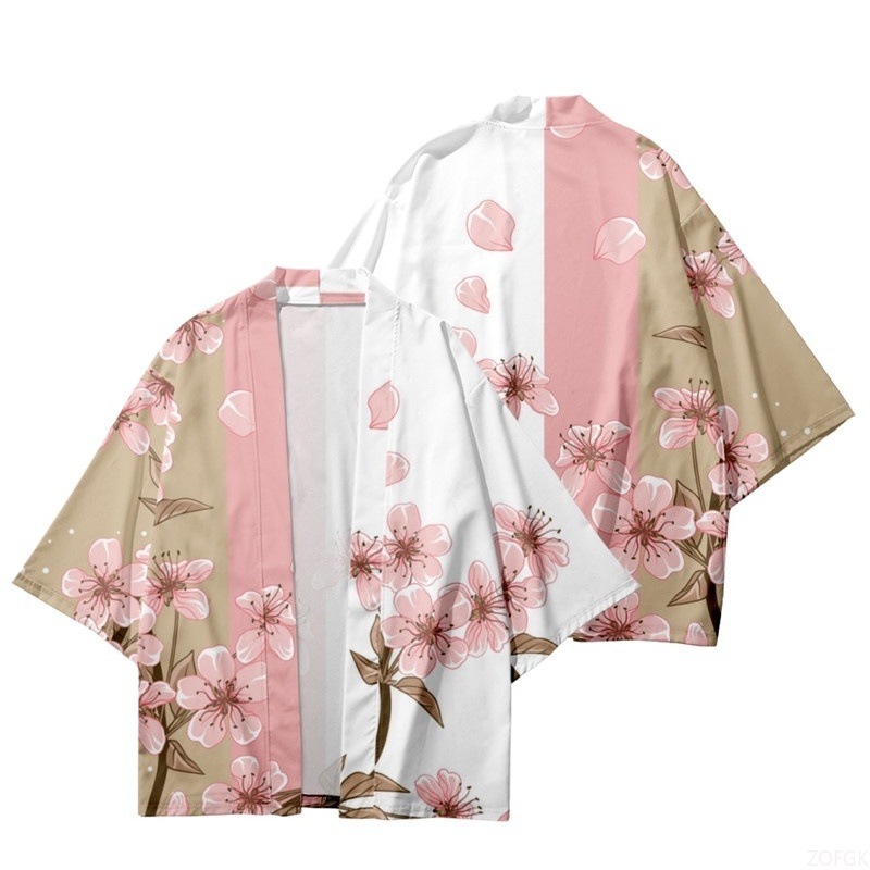 Women'S Fashion Kimono - Zomer Vrouwen Bloemenprint Kimono Mannen Mode
