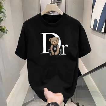 Women'S Fashion Graphic Tees - Luxe merk schattige beer print tee