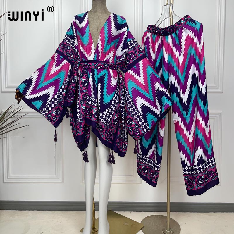 Women'S Fashion Kimono - Winyi Twee Stuk Pak Kimono Rechte