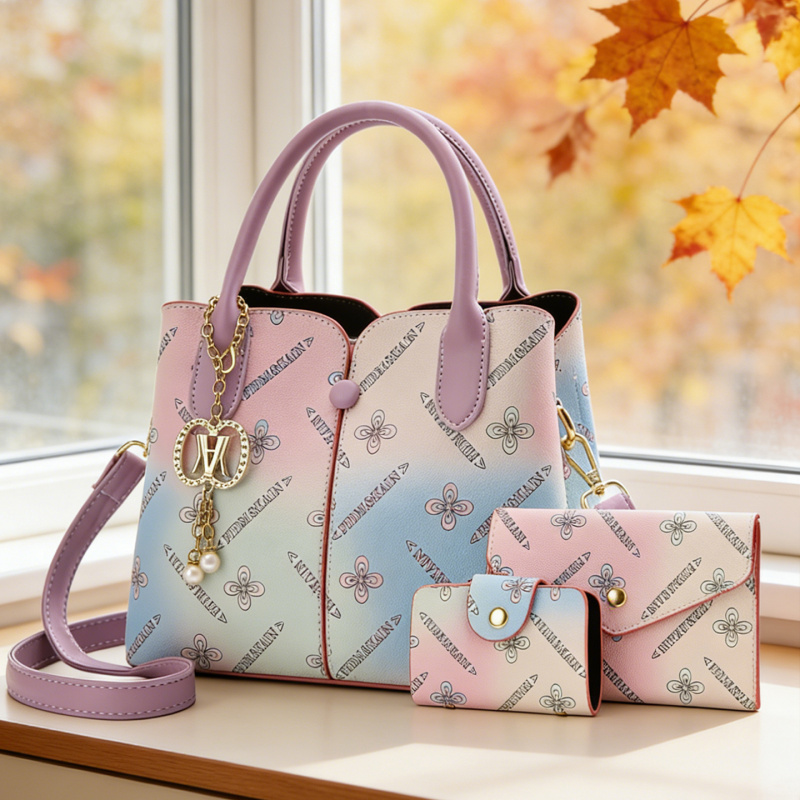 Crossbody Bag Women - Gradient Dames Driedelige Set Tas, Dames