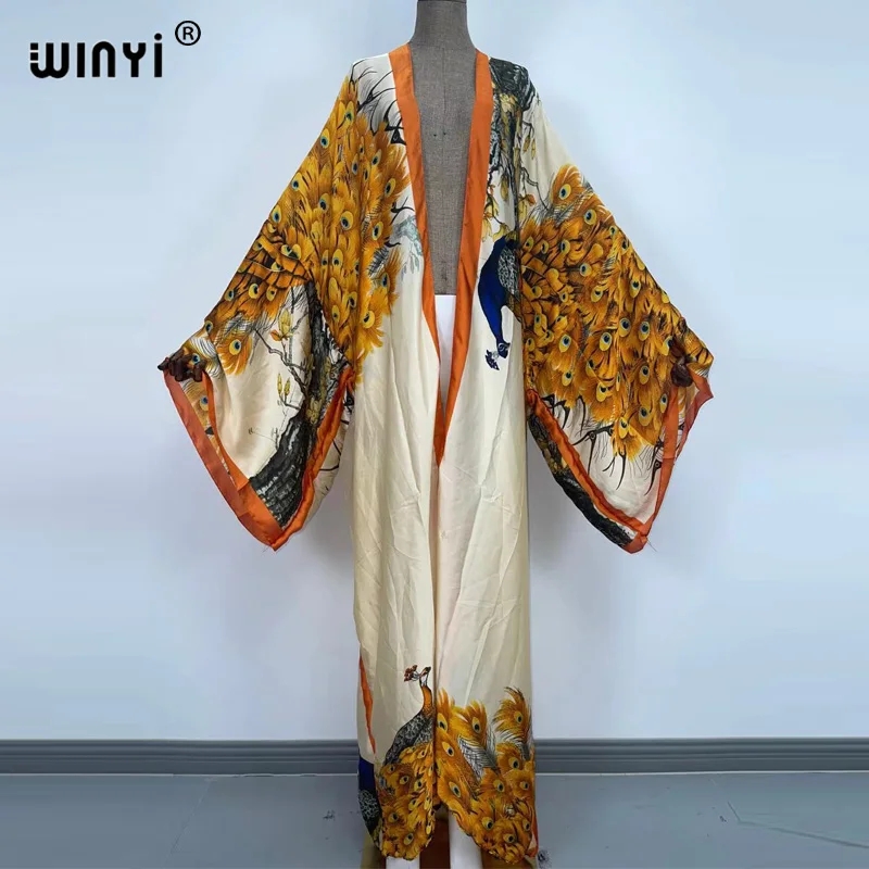 Winyi Zomer Klassieke Pauw Pri - Women'S Fashion Kimono recensie en prijs