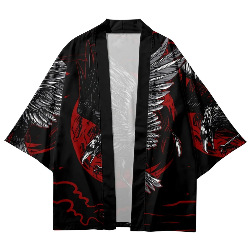 Mode Kraai Print Vest Kimono H - Women'S Fashion Kimono recensie en prijs