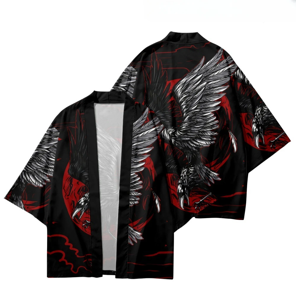 Mode Kraai Print Vest Kimono H - Women'S Fashion Kimono recensie en prijs