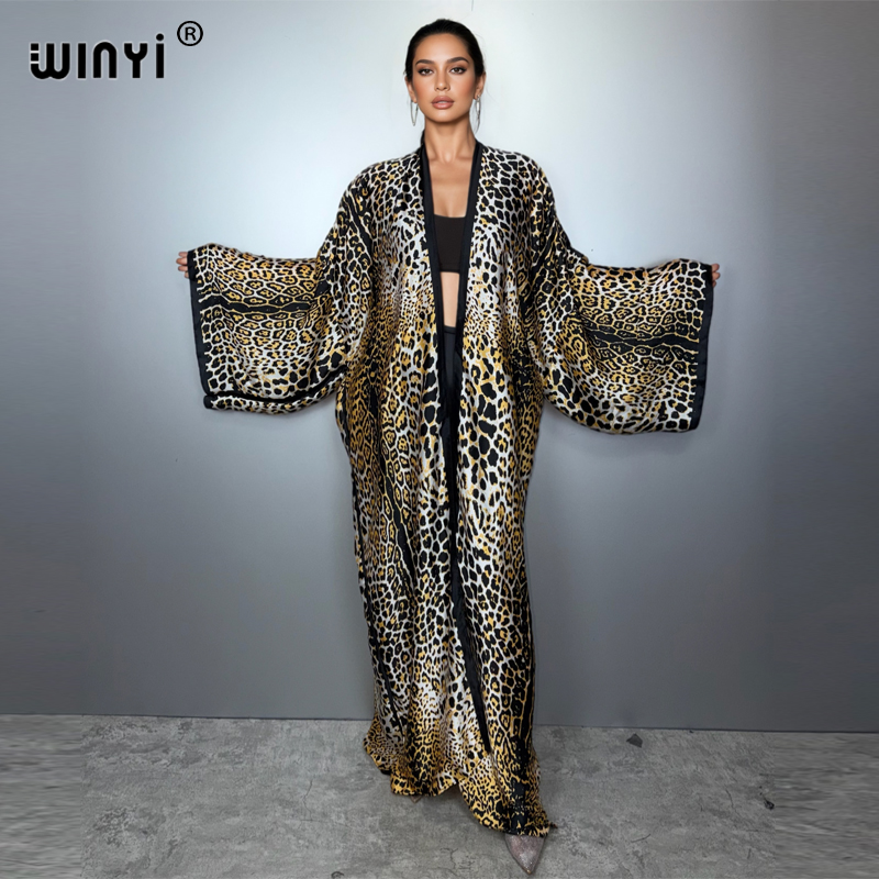 WINYI luipaardprint kimono Caf - Women'S Fashion Kimono recensie en prijs