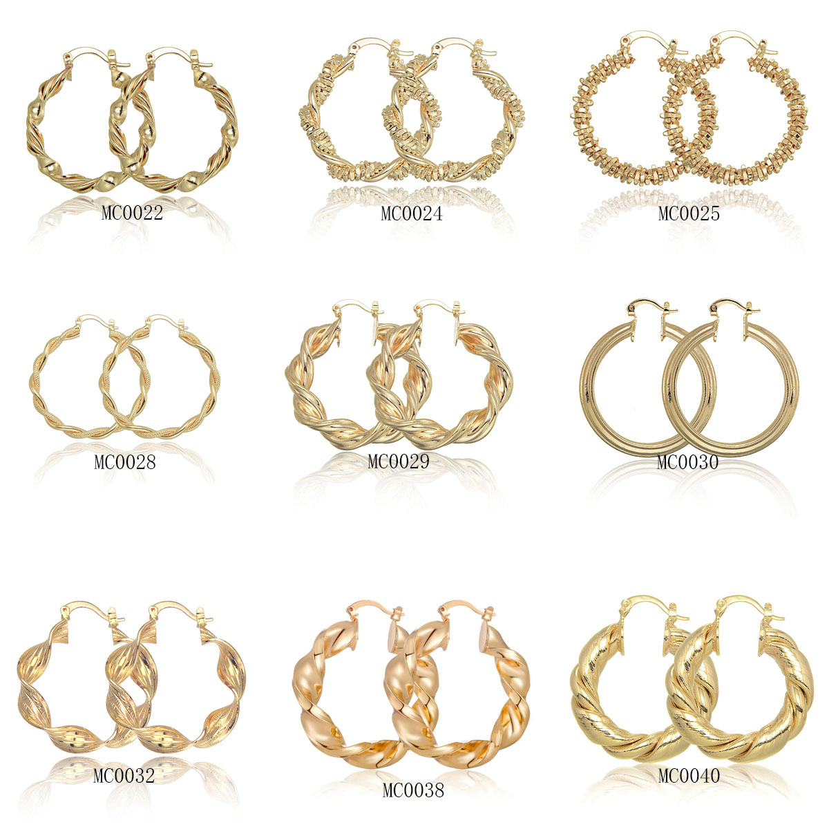 9 Paar 18K Vergulde Koperen Ho - Women'S Fashion Website recensie en prijs