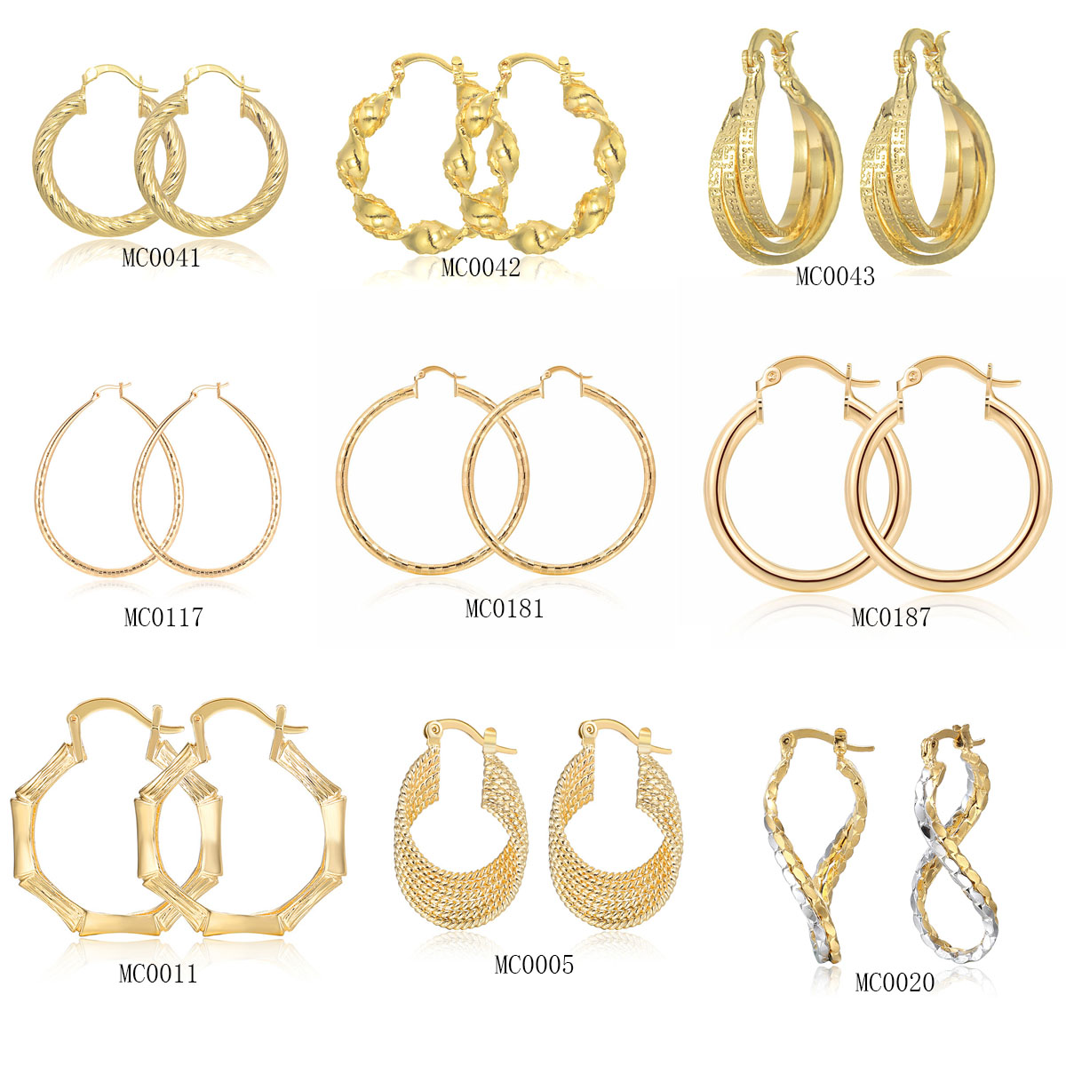 9 Paar 18K Vergulde Koperen Ho - Women'S Fashion Website recensie en prijs